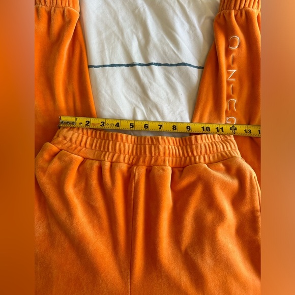 Danielle Guizio ‘Guizio PT2’ Velour Joggers in Orange - Picture 6 of 11